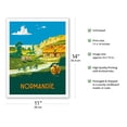 thumbnail image 2 of Normandy (Normandie) France - French State Railways - Vintage Railroad Travel Poster by Lucien Baubaut c.1930s - Fine Art Matte Paper Print (Unframed) 11x14in, 2 of 4
