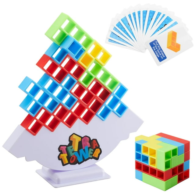 Juego de mesa apilable Tetra Tower Game Usoway de 48 piezas