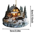 thumbnail image 4 of XINGXIANG Christmas Tabletop Decor, Snowman Gingerbread House Decoration for Indoor, Xmas Desktop Decor for Home Holiday New Year, 6.7x8 Inch Christmas Tree Decoration, 4 of 7