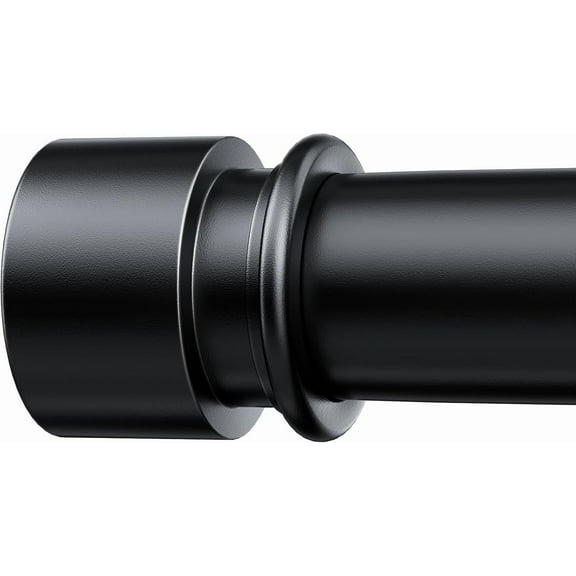 Curtain Rods for Windows 32 to 96 Inches - Black 1 Inch Diameter Curtain Rods, Easy Installation and Modern Design