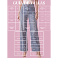 thumbnail image 5 of Pantalón Mezclilla Mujer Wide Leg Tiro Alto Corte Amplio Denim Jeans Moda, 5 of 5