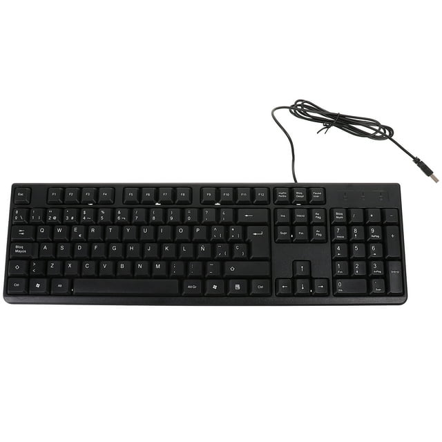 Shisuyan Clavier Silencieux Filaire Noir Design Simple Utilisation Durable 1Ensemble 17.3X5.3X1In