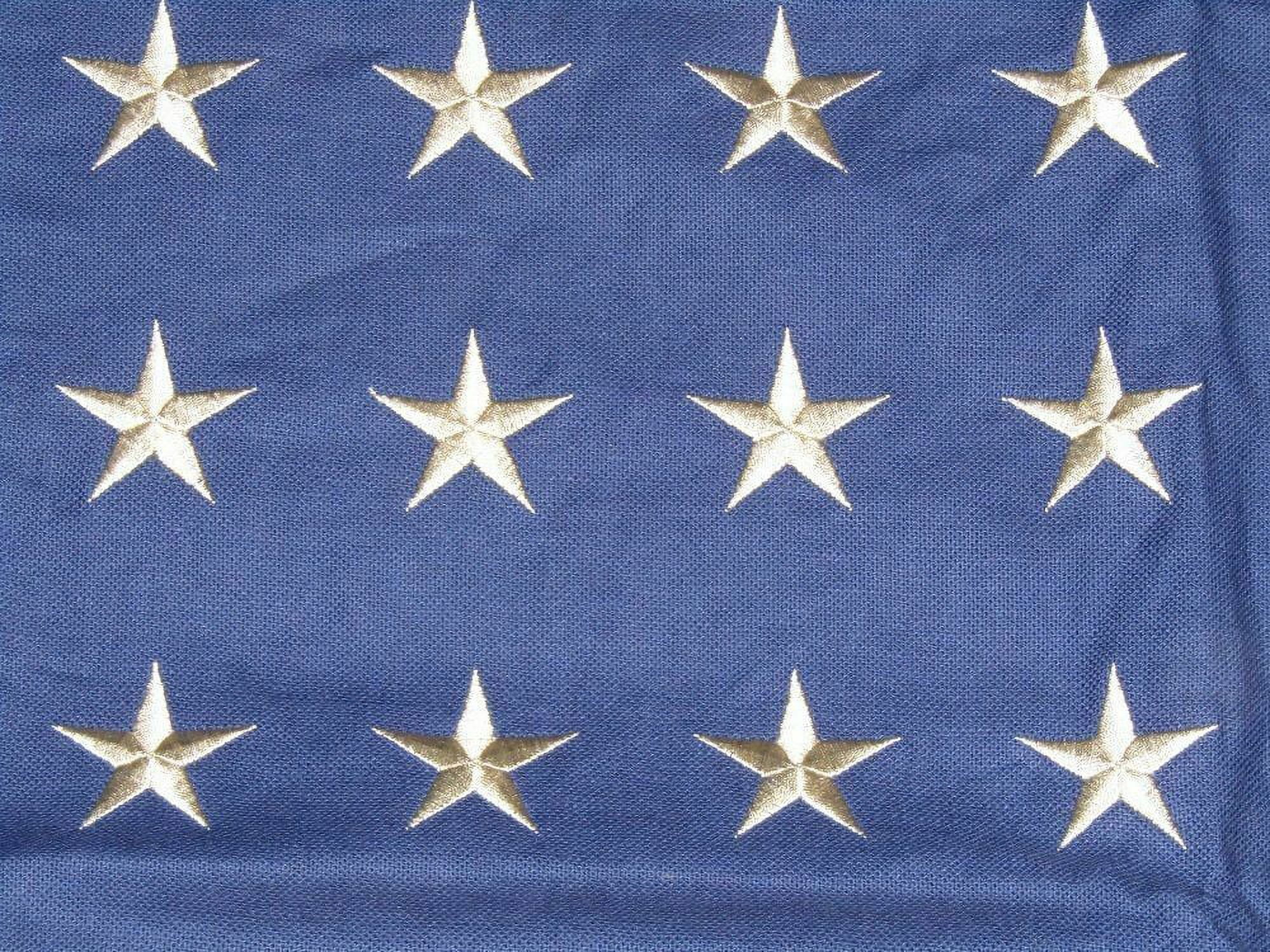 3x5 Embroidered 48 Star USA American Tea Stain Vintage Cotton Flag