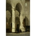 thumbnail image 2 of Johannes Bosboom 13x18 Gold Ornate Wood Frame and Double Matted Museum Art Print Titled - Interior of the "Hooglandse" Church, Leiden (C. 1840 - C. 1891), 2 of 4
