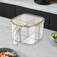 thumbnail image 5 of Seasoning Jar, Compartment Container, Spice Organizer, Transparent Design with Handle, for Kitchen Counter Storage, Multifunctional Seasoning Can | Yellow KTFgvq, 5 of 5