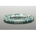 thumbnail image 3 of Aquamarine 4mm Rondelle Shape Faceted Cut Beads 7 inch Silver Plated Clasp Bracelet for men, women, unisex. Link Chain Stacking Bracelet.|LINK_00750, 3 of 4
