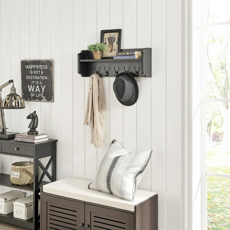 Wall shelf store for entryway
