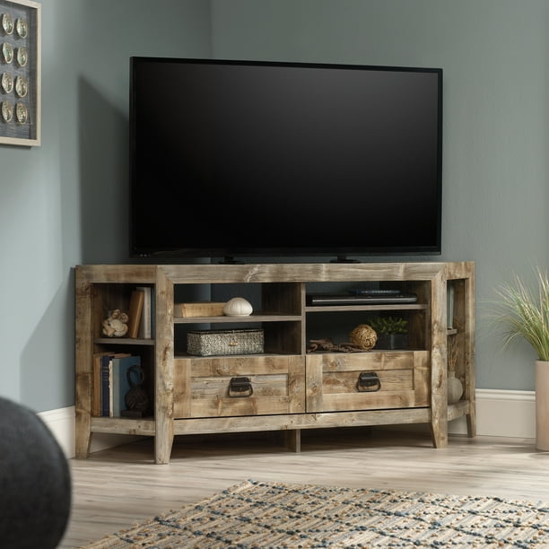 Sauder Granite Trace Corner Entertainment TV Stand for TVs up to 70