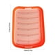 thumbnail image 3 of Molde de silicona de 6 compartimentos para salchicha y perrito caliente naranja con tapa, 3 of 6