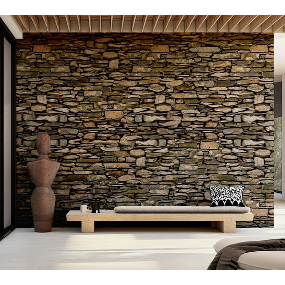 Tiptophomedecor Background & Patterns Wallpaper Wall Mural - Old Fortress Brick Wall