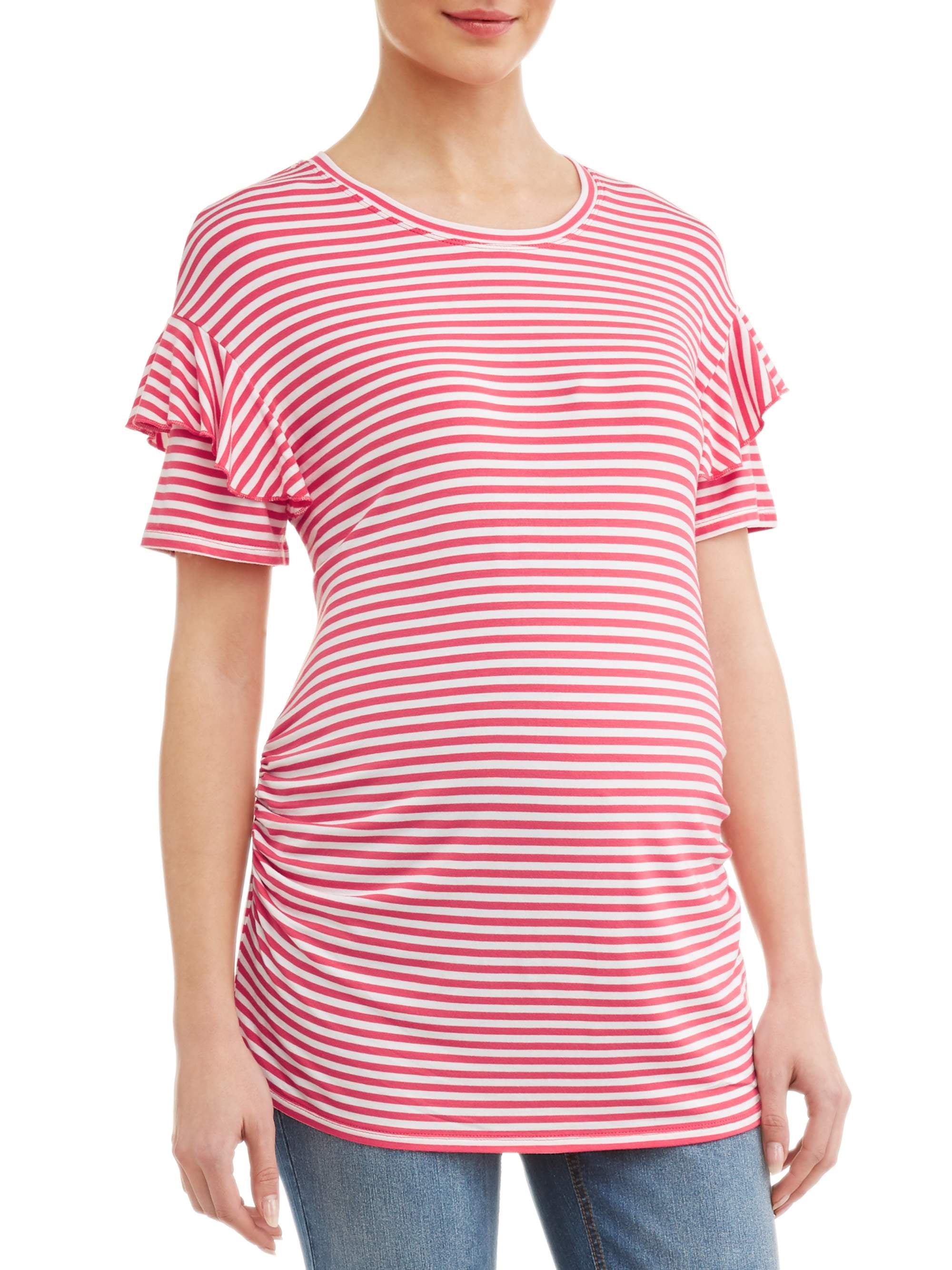 walmart time and tru ruffle sleeve top