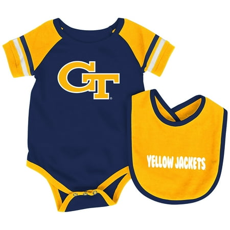 - Georgia Tech Yellow Jackets Colosseum Roll-Out Infant One Piece and Bib Set