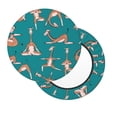 thumbnail image 2 of Kll Giraffes Doing Various Yoga Round Bar Chair Cushion Cover 12 Inch,Bar Stool Protector With Elastic, Soft Washable, 2 of 7