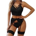 thumbnail image 2 of Mareep S-XL Woman Sexy Lace Transparent Seductive Frenulum Garter Lingerie Sets, 2 of 6