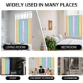 thumbnail image 4 of Rainbow Colorful Kitchen Curtains Girls Cute Kids Classroom Nursery Funny Pastel Small Short 27.5" W x 39" L Window Treatment Tiers for Bedroom Living Room Bathroom 2 Panels Rod Pocket Drapes, 4 of 6