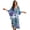 Boho Floral Blue Violet, variant on V Neck Beach Cover Up Kaftan for Women Printed Kaftan Dresses Loose Summer Maxi Dress Lightweight Soft Breathable Vacation Bikini Swimsuit Cover Ups, Polynesian Frangipani Floral