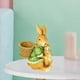 thumbnail image 5 of Decoración de escritorio de conejo de Pascua, figura de animal de conejo de jardín de hadas, jardín en miniatura Verde, 5 of 9