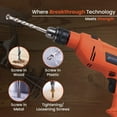 thumbnail image 4 of 13mm Drill Kit 600w Powerful Impact Drill Machine Kit | Screwdriver Kit With 47 Pieces Tool Kit & Accessories | Hammer, Wrench, Plier Cutter Spirit Level Tape | Compact & Portable, Tool, 4 of 5