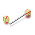 thumbnail image 2 of WINOMO 20pcs Colorful Human Body Piercing Jewelry Stainless Steel Women Tongue Ring Bar Stud (Random Color), 2 of 5