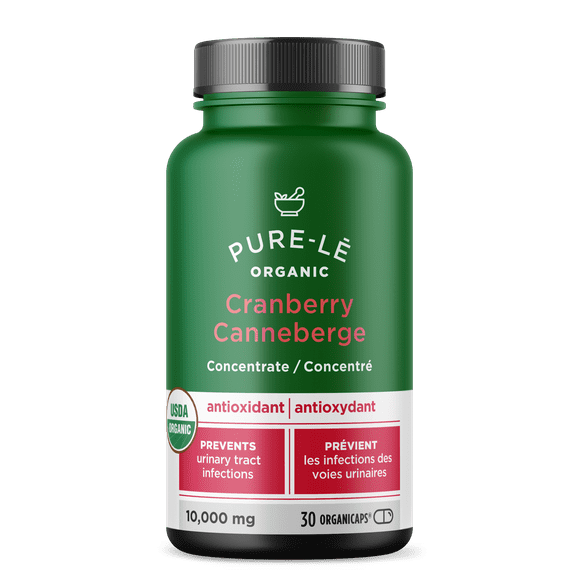 USDA Organic Cranberry Concentrate 30 "Once Daily" Organicaps - Urinary Health & Antioxidant - 30 Day Supply - Better than tablets, Liquids or Teas - Plant Extract - Ultra Premium Supplement