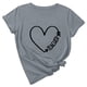 thumbnail image 2 of ICHUANYI Clearance Women's Fashion Loose Round Neck Pullover Bottoming Teacher's Day Cute Print Short Sleeve Top T-Shirt(Gray, XXL) ICHUANYI WER2023081111900, 2 of 6