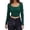 Green, variant on Jane Wardrobe Women's Square Neck Ribbed Crop Top, Long Sleeve Slim Fit Casual T-Shirt, 1 Piece, S-XXL Plus Size Friendly