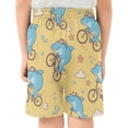 thumbnail image 3 of BZSMCE Adjustable Drawstring Casual Shorts With Riding Shark Pattern Pattern, 3 of 9