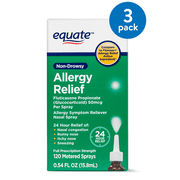 (3 pack) (3 pack) Equate Non-Drowsy Allergy Relief Nasal Spray, 50 mcg, 0.54 Oz