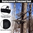 thumbnail image 4 of Universal Replacement Treestand Seat Adjustable Tree Stand Seat Foldable Mesh Deer Stand Accessories for Hunting Climbing Treestands Fits All Ladder Stands (42.5 x 11.4 inches), 4 of 5