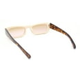 thumbnail image 4 of Modish Fashionable Narrow Rectangle 2-tone Plastic Sunglasses Beige Tortoise - Brown Pink, 4 of 4