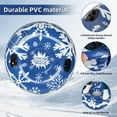 thumbnail image 4 of 120cm Dark Blue Snowflake Inflatable Snow Tube - Thickened PVC, Leak-Proof & Tear-Resistant with Sturdy Handles, Universal Size for Kids, Teens & Adults, Lightweight Portable Design for Winter Family, 4 of 7