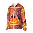 thumbnail image 2 of Sigee Halloween Print UPF50+ Men's Sun Protection Hoodie Shirt SPF UV Shirt Long Sleeve Fishing Outdoor Lightweight, S-3XL, 2 of 9