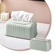 thumbnail image 1 of Dispensador automático de pañuelos con resorte y compartimento de almacenamiento - 21,5 x 11,5 x 11,2 cm. Dispensador multifuncional de PVC para el hogar, la oficina y hoteles. Base antideslizante, 1 of 6