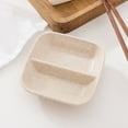 thumbnail image 4 of Wheat Straw Square Divided Seasoning Dishes dish; table sauce plate; Table Sauce Container Kitchen Cutlery Snack Plate, 4 of 4