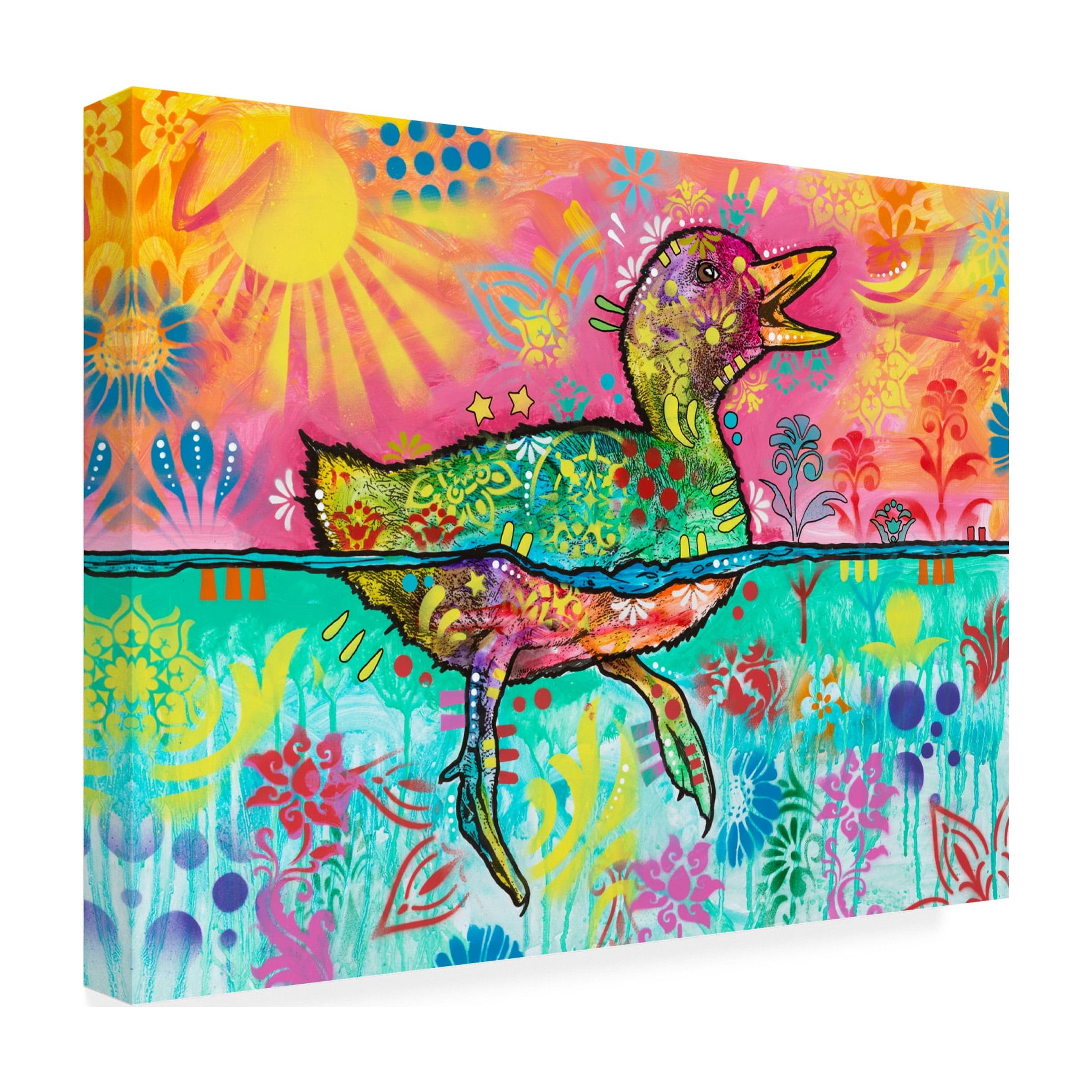 Canvas Wall Art - Dean Russo 'Quackers' Wall Art for Living Room, Bedroom, or Office Décor by Trademark Fine Art - 47 x 35 Inches