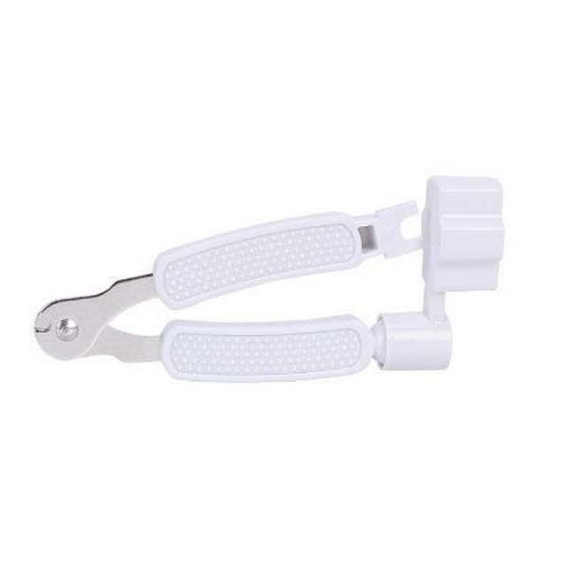 Guitar Tuning Tool 3 in 1 Stringed Instrument Accessories Guitars String Cutter Pin Puller Guitar Winder String Clamp Remover white