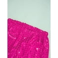 thumbnail image 5 of Linjinx Girl's Glitter Wide Leg Bell Bottoms Flare Trousers Modern Hip Hop Jazz Street Latin Dance Hot Pink 180, 5 of 7