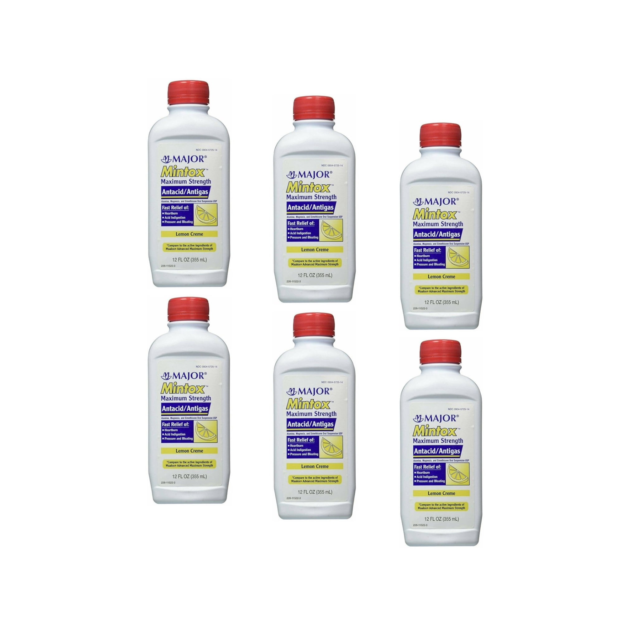 6-Pack Major Mintox Maximum Strength Liquid 12 oz.(Set of 6)