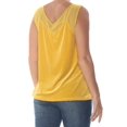 thumbnail image 4 of I-N-C Womens velvet Tank Top, Yellow, X-Large, 4 of 4
