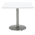 thumbnail image 6 of KFI Studios Mode 3.5' Square Bistro Table, Designer White, Black Base, 6 of 6