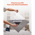 thumbnail image 4 of KFFKFF Carpet Tiles 18x18 inch, 10 Pack Detachable Squares with Self-Adhesive Backing, Soft Plush Padding for 22.5 sq.ft Coverage, Ideal for DIY Home Flooring in Living Room & Bedroom, Dark Brown, 4 of 9