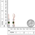 thumbnail image 6 of Gem Stone King 18K Rose Gold Plated Silver White Topaz 3 Stone Dangle Earrings for Women (5.60 Cttw, Gemstone November Birthstone, Oval 8X6MM, 7X5MM and 6X4MM), 6 of 6
