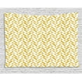 thumbnail image 1 of Geometric Tapestry, Traditional Herringbone Pattern Striped Zigzags in Sandy Texture, Wall Hanging for Bedroom Living Room Dorm Decor, 60W X 40L Inches, Earth Yellow and White, by Ambesonne, 1 of 2
