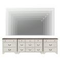 thumbnail image 5 of WAMPAT 3 Piece Bedroom Set,9 Drawer Dresser with 3-Drawer Dresser Set of 2,Farmhouse Dresser Chest of Drawers for Living Room, Entryway and Hallway,White, 5 of 10