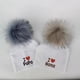 thumbnail image 4 of Gorros de algodón con pompón para niña recién nacida, accesorios para fotos, i love mama papa, gorro de niño niña para niño, gorro infantil, 4 of 4