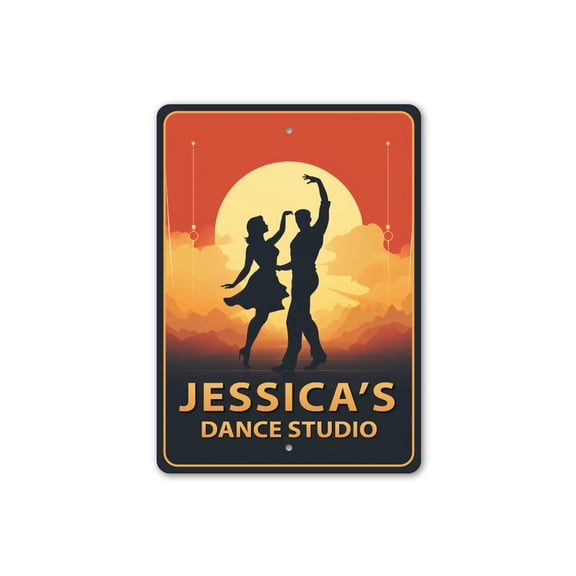 Personalized Dance Studio Aluminum Metal Decor Sign - 10x14 inches