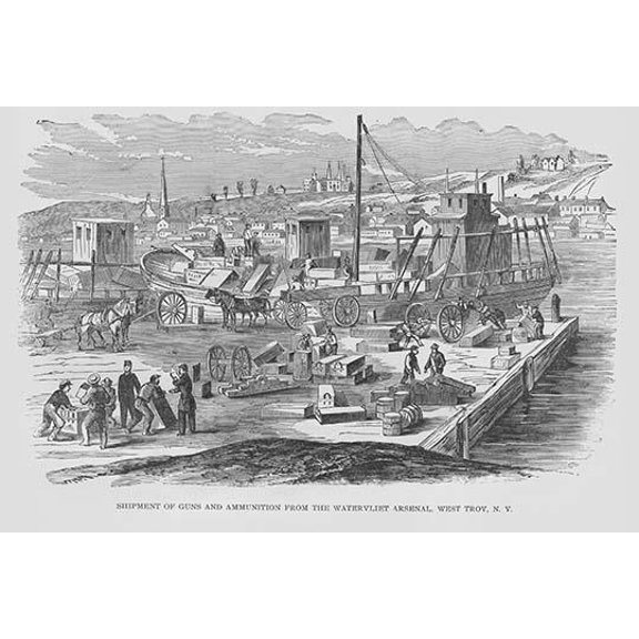 Shipment of Guns and Ammunition from the Watervliet Arsenal-Fine Art Canvas Print (20" x 30")
