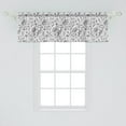 thumbnail image 2 of Ambesonne Philodendron Window Valance, Outline Tropic Foliage, 54" X 18", Charcoal Grey and White, 2 of 3