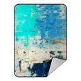 thumbnail image 1 of Manta de Forro Polar ABPHQTO Arte Abstracto Turquesa y Azul 145x200 cm, 1 of 1