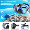 thumbnail image 2 of Mask Fin Snorkel Set, Snorkeling Gear for Adults with Panoramic View Mask, Dry Top Snorkel, Adjustable Swim Fins and Travel Bag, Man Woman Snorkel Gear for Swimming Snorkeling Diving, 2 of 12